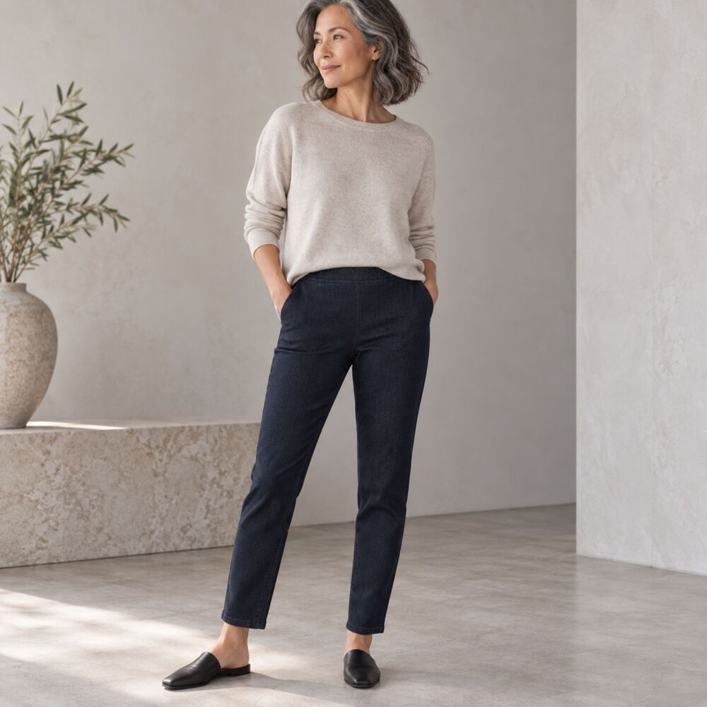 Eileen Fisher Side Zip Jean Denim Pant Size Small NWOT